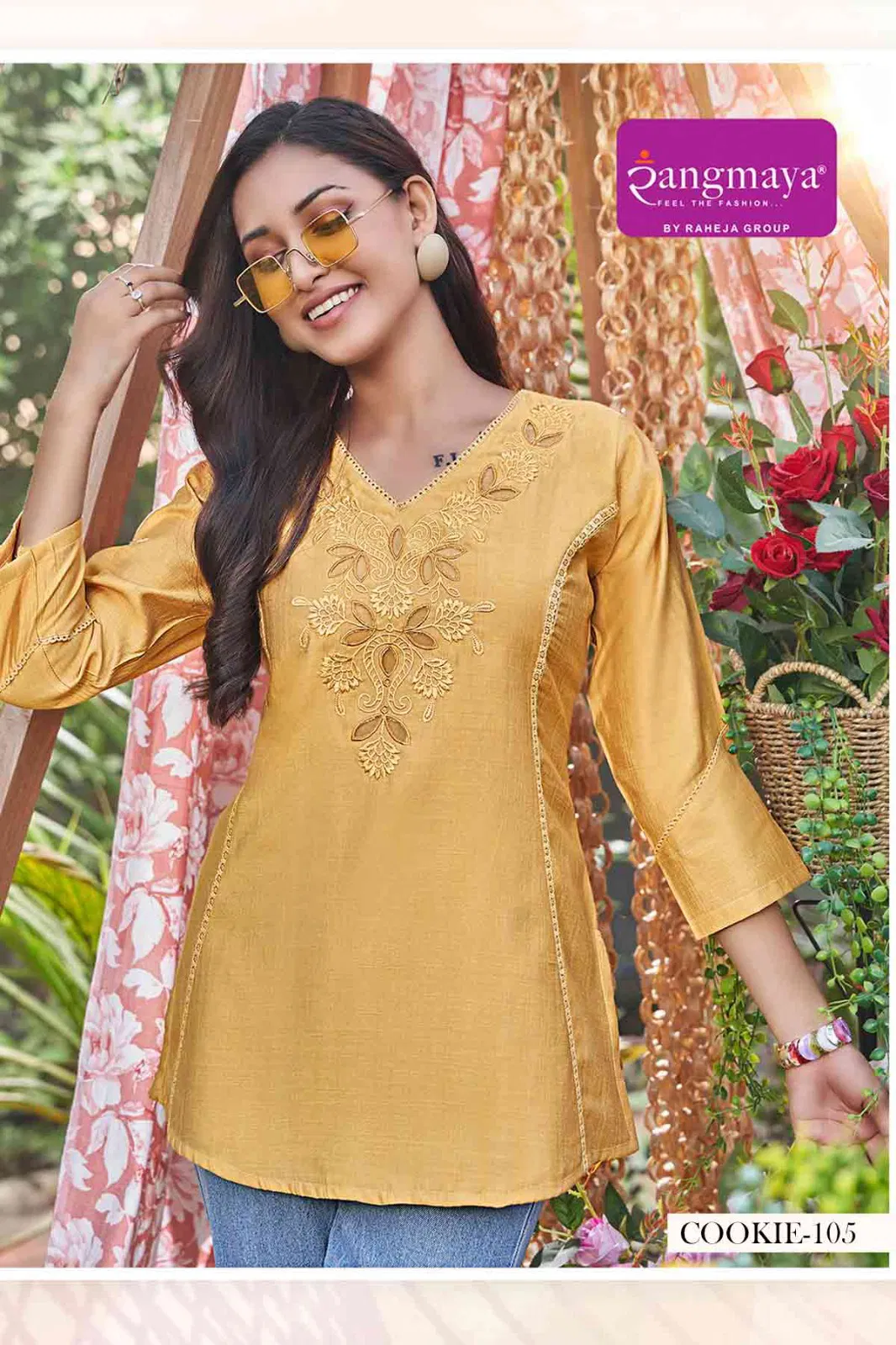 Cookie By Rangmaya Rayon Tunic Ladies Top Wholesale Market In Surat